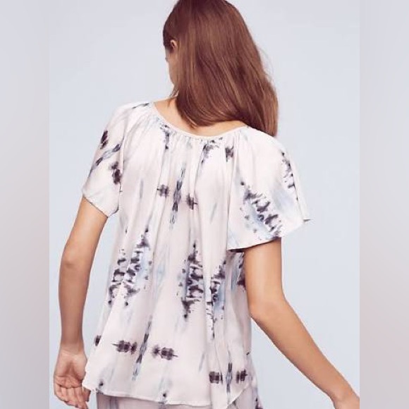Anthropologie Lilka Watercolor Dreams Satin Sleep Top Size XL - Picture 2 of 11